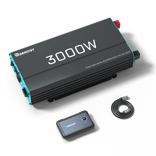 اینورتر موج سینوسی خالص 3000W Renogy با ورودی 12V مدل (RNG-INVT-3000-12V-P2-US)