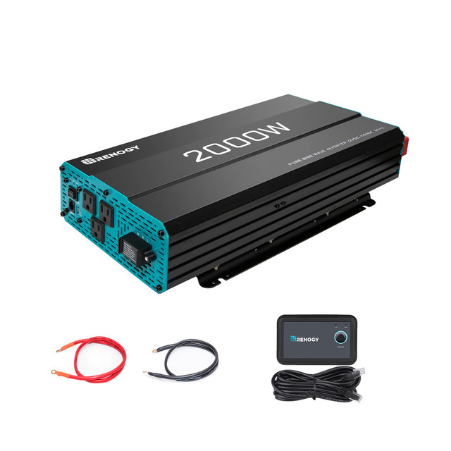 اینورتر Pure Sine Wave 2000W Renogy با ورودی 12V مدل RNG-INVT-2000-12V-P2-US