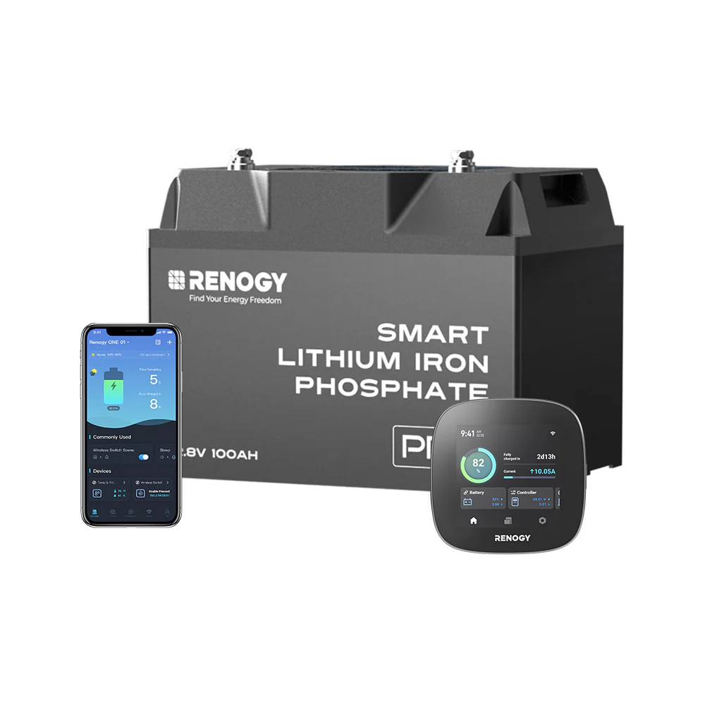 باتری 100Ah لیتیوم Renogy Pro 12V با بلوتوث و خودگرمایی (Renogy Pro 12V 100Ah Lithium Battery)