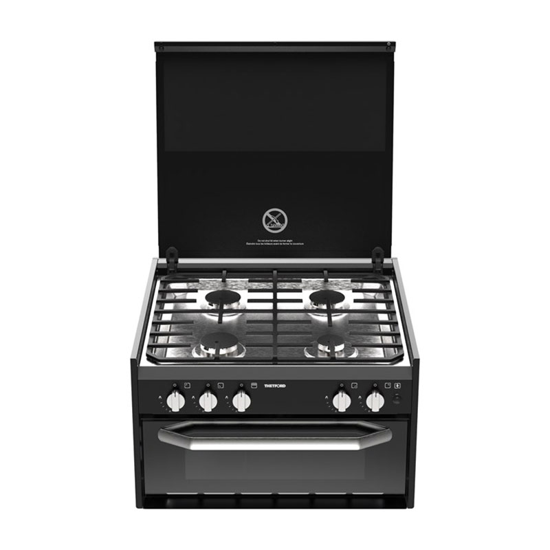 اجاق گاز و فر پنج شعله THETFORD مدل تک طبقه درپوش دار K1540