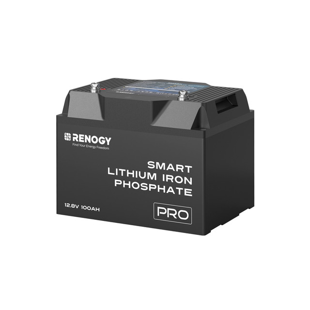 باتری 100Ah لیتیوم آهن فسفات Renogy Pro Smart 12V با بلوتوث، Self-Heating و BMS پیشرفته
