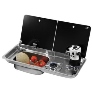 اجاق گاز 2 شعله و سینک توکار CAN مدل CNFL1766