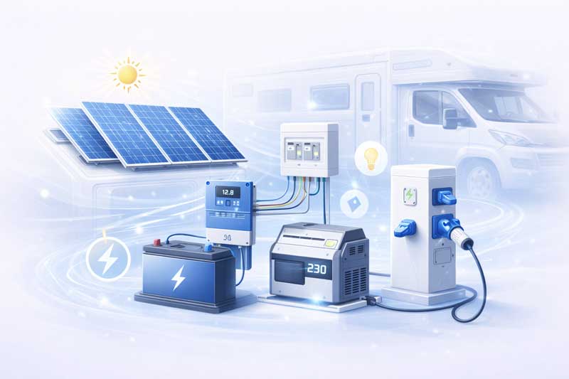 سیستم برق، باطری و انرژی خورشیدی