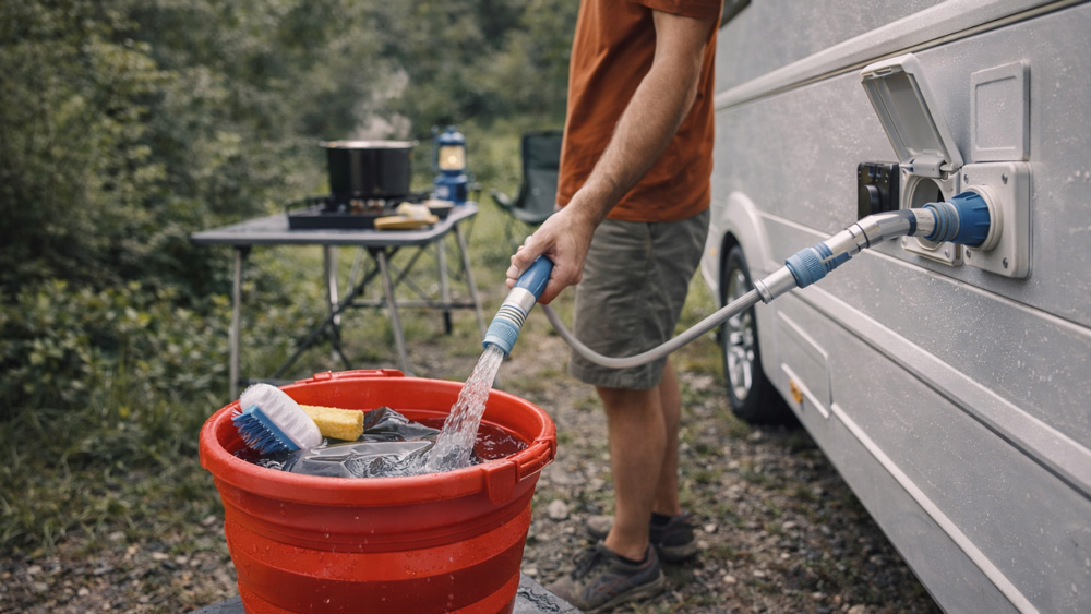 چگونه یک شیر آب در بیرون کمپر یا کاروان داشته باشیم؟