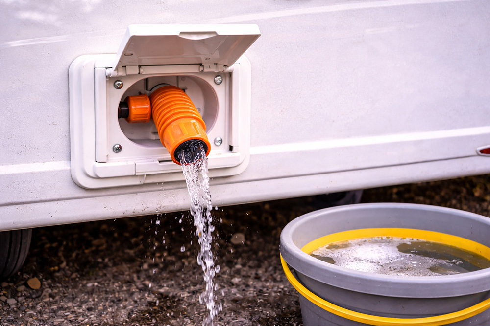 تفاوت دریچه خروجی آب از کمپر و کاروان و دریچه ورودی آب به کمپر و کاروان