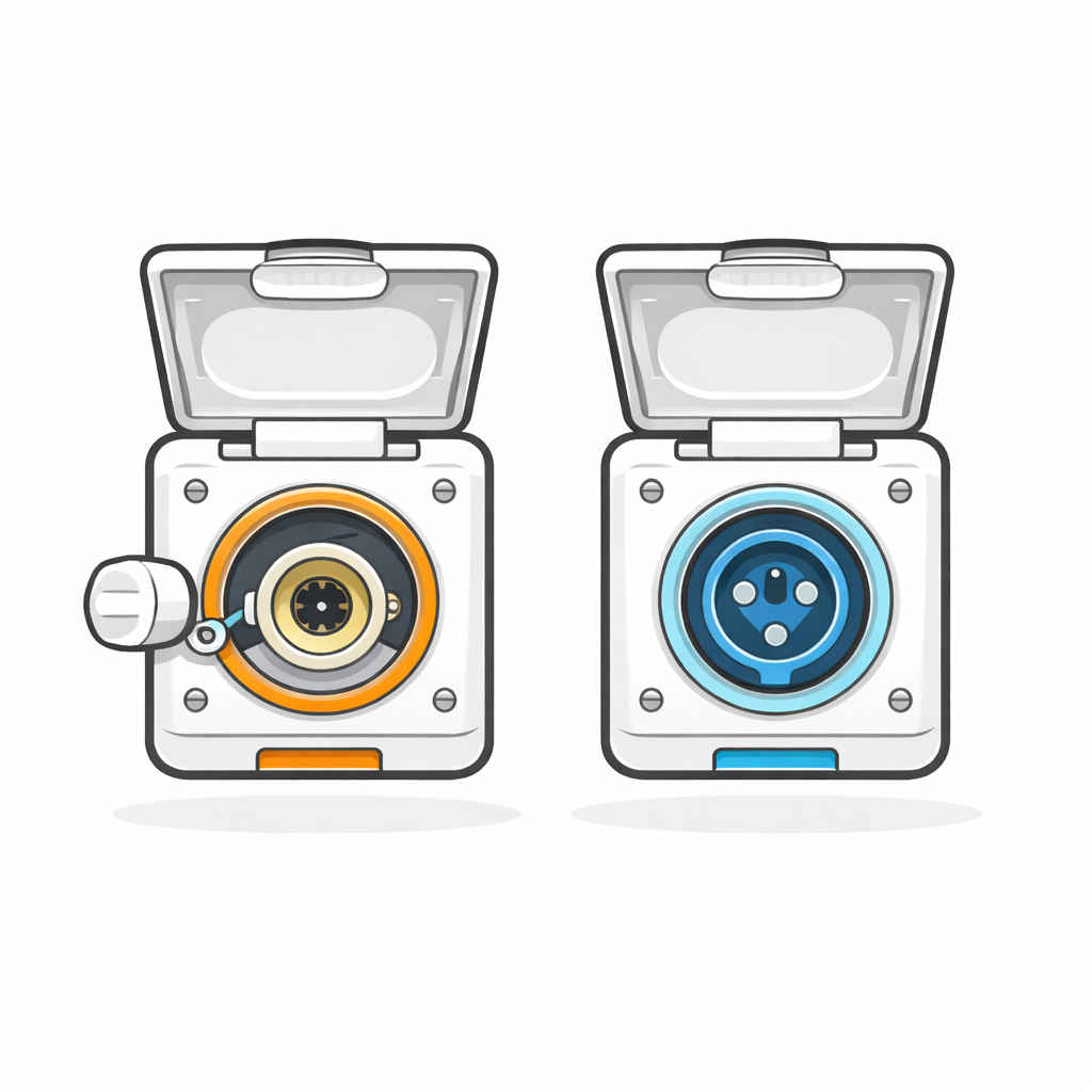 سوکت و دریچه ورودی و خروجی